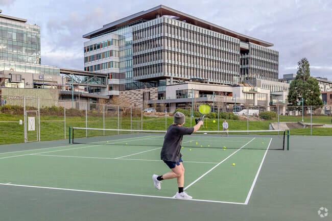 Tennis players can play a game at Peter Kirk Park.