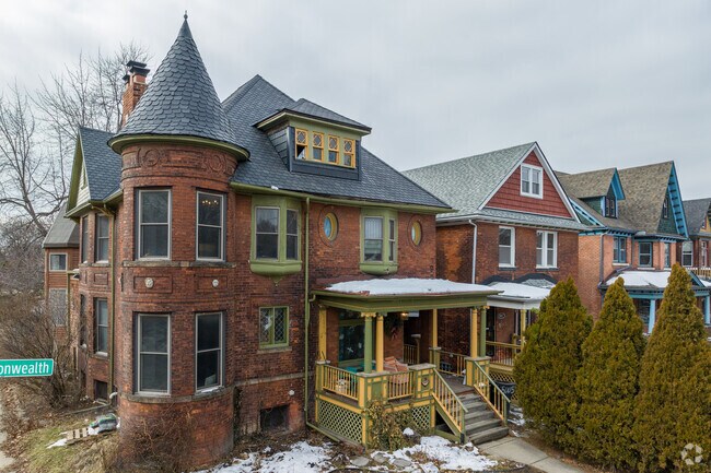 Turret-style home in Woodbridge features tower-like architecture.