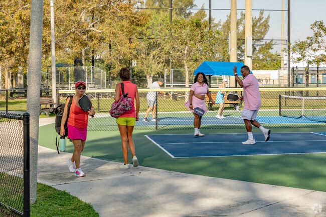The City of Coral Springs, FL has many pickleball courts near the neighborhood.