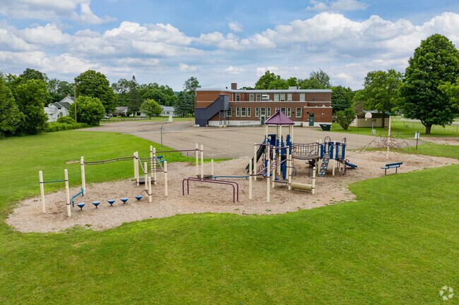 Cassavant Elementary School sits on School street which intersects with McLean's Five Stops.