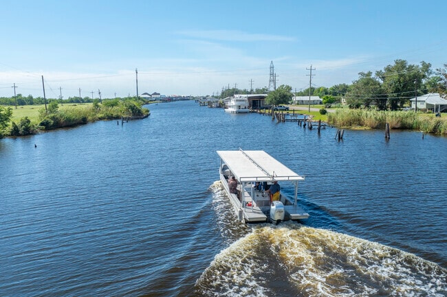 Fishing charters take Chauvin residents out to the Gulf for day-long fishing trips.