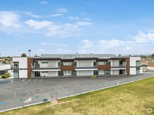 Students at at Mckinna Elementary School in Oxnard, Ca can play four square and other games.