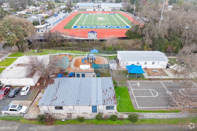 Johanna Echols-Hansen High School is located next to Cloverdale High School.