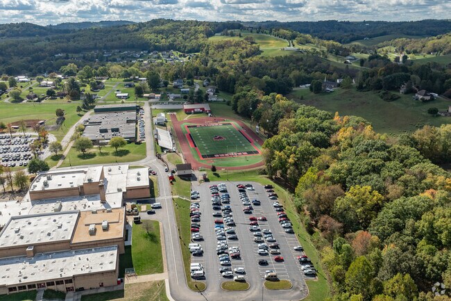 Waynesburg Central High School sits close to other schools.