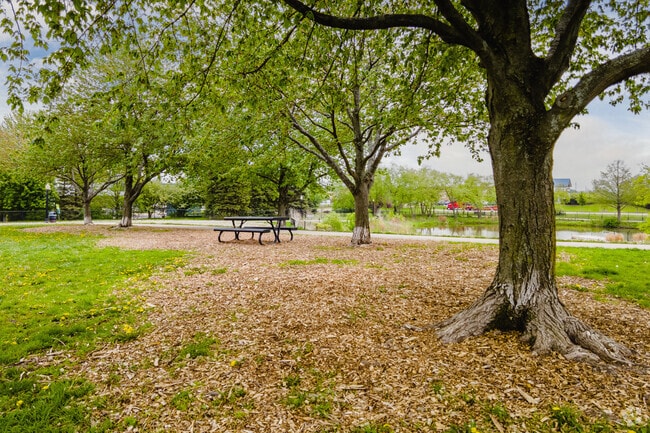 Take a moment and sit in the shade at one of Woodfield's many parks.