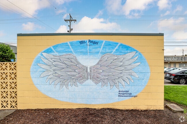 Beautiful murals near City Hall in Mount Angel.