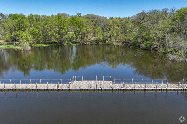 Hagemeister Pond Preserve is known for the floating bridge that spans the pond.