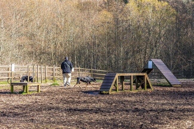 At Tails and Trails Dog Park, Boulevard Bluffs residents can let their furry friends roam free.