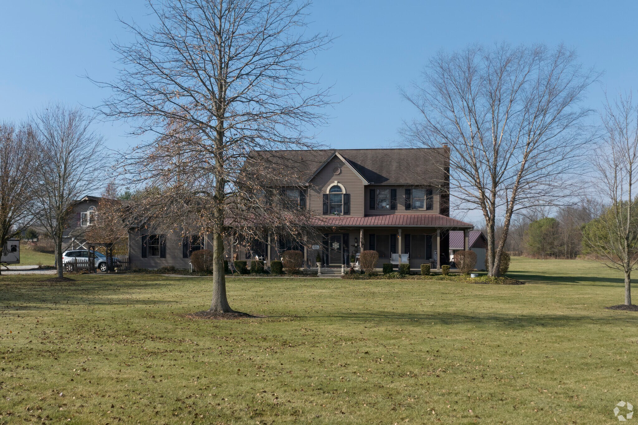 Farmhouses or homes on large lots are the standard housing style in Trenton.