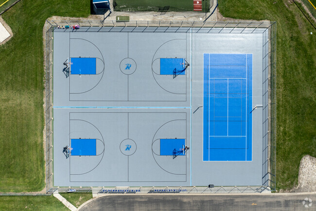 Children at Randolph Elementary School in Randolph, WI can play basketball on recess.