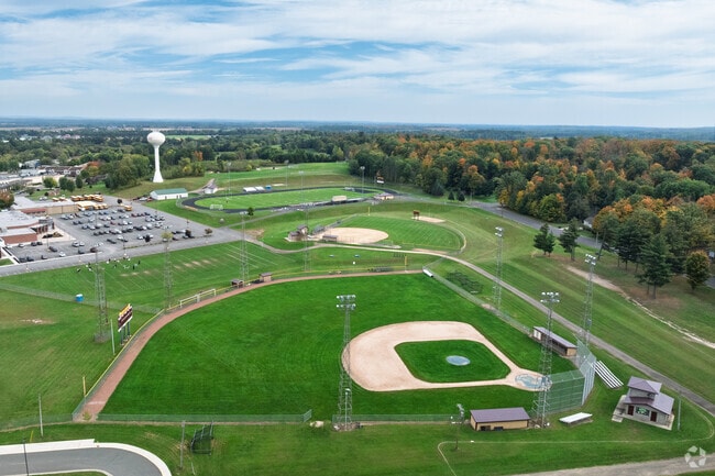 The sports fields at Barron High School are located on the south side of campus.