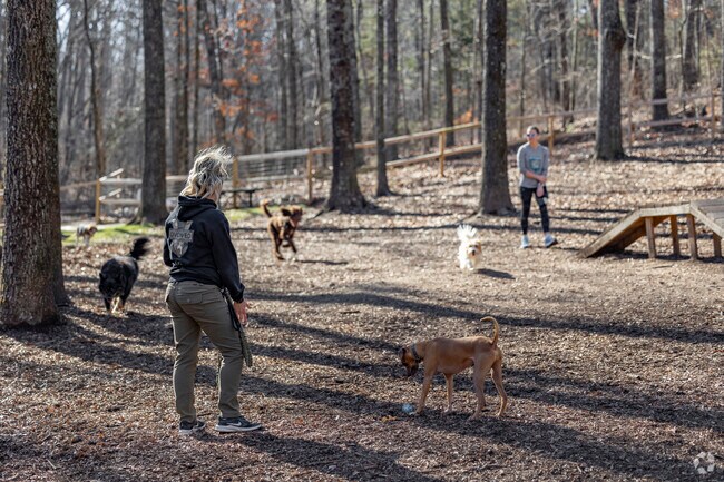 Enterprise South Nature Park in Ooltewah Center has a fenced dog park.