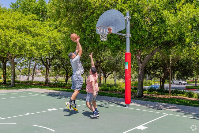 Get your hoops game on at Quail Hill Community Park.
