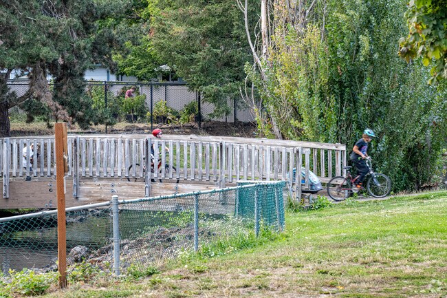 Bike riding is a popular activity in the parks and trails across Albany, Oregon.
