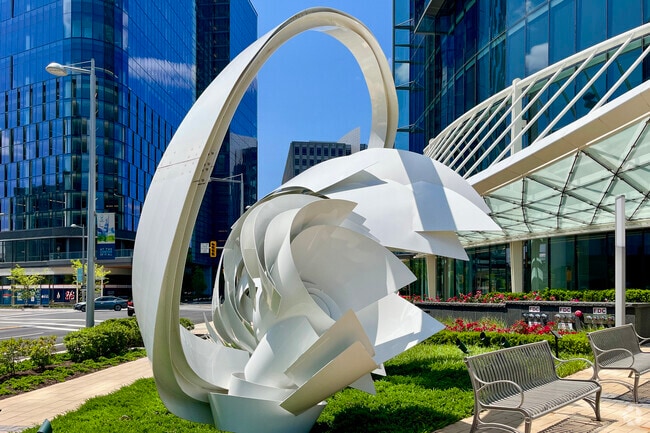 Whimsical sculptures can be found throughout Tysons Corner.