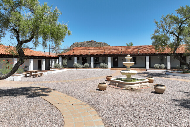 Trinity Christian School in Mesa features a courtyard with a fountain.
