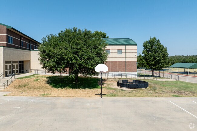 The outdoor basketball court at Seguin Elementary provides a fun space for students.