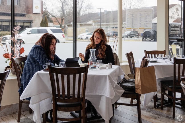 Friends meet for lunch at Chef Mediterranean in Cresskill, NJ.