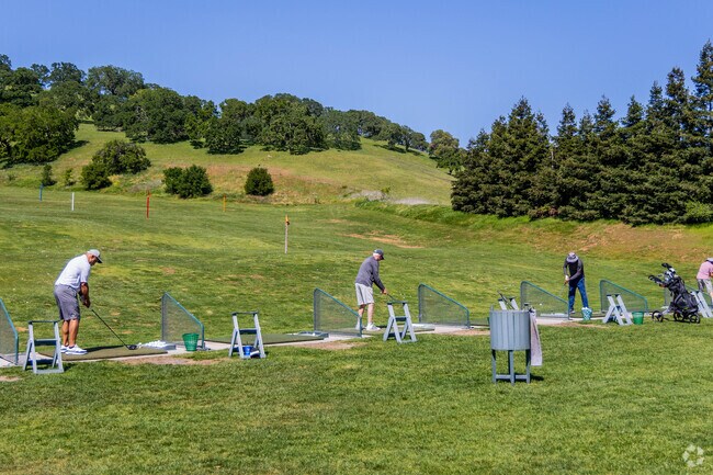 It's common to see golfers practicing their swings at the Rancho Solano Golf Course in Rancho Solano.