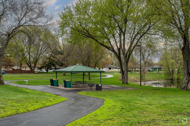 Walk the path to have a picnic at Orchard Lane Park.
