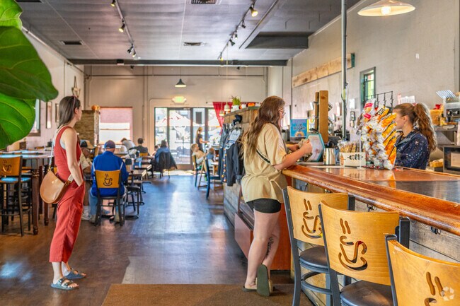 North End locals enjoy coffee, smoothies and sandwiches at Kickstand Kafe.