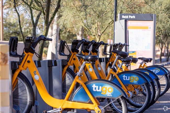 Roberts residents can pick up a bike share in nearby Reid Park.