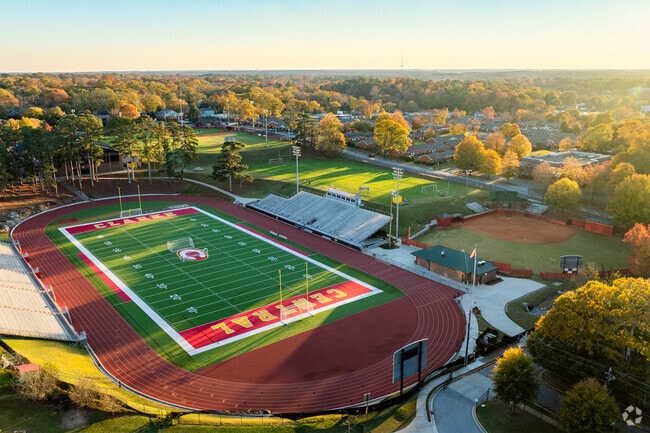 Clarke Central High School offers various outdoor recreational area.