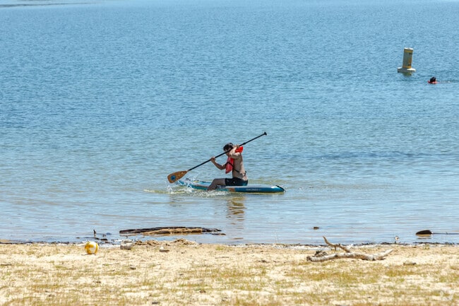 Paddle boarding can be challenging and fun on Folsom Lake in Granite Bay.