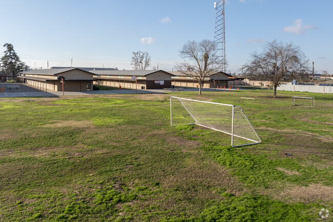 The soccer field at Orange Center Elementary School in Fresno.