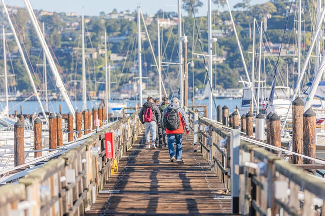 Marveling at maritime wonders along Sausalito's vibrant waterfront.