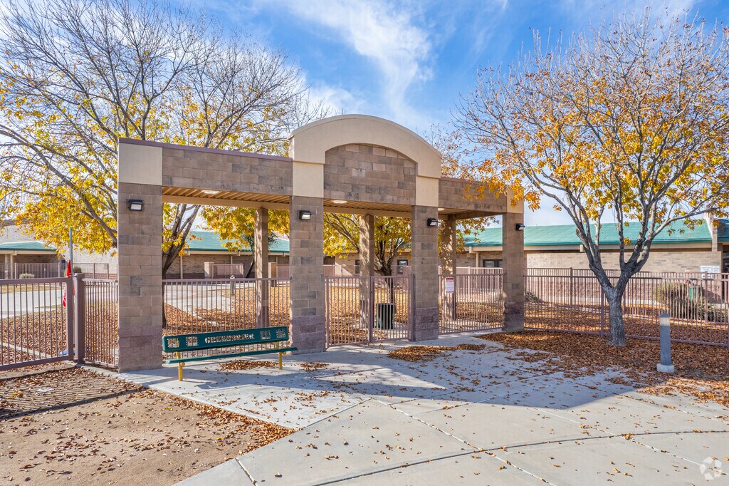 The main entrance at Greenbrier Elementary School in Glendale.