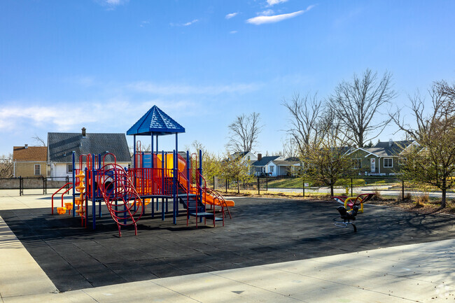 Students at Belle Ryan Elementary enjoy the modern playground equipment during recess.