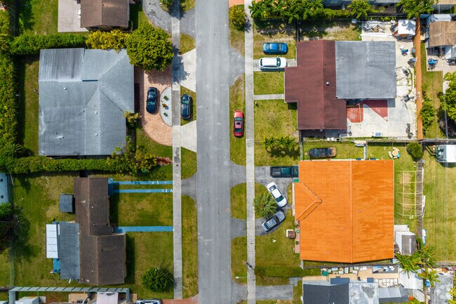 Southern Estates homes feature driveways and small, manicured lawns.