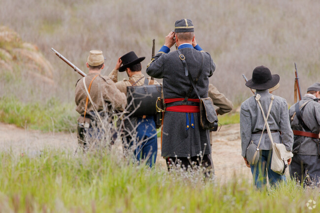 Witness authentic uniforms at the Knights Ferry Civil War Reenactment in Knights Ferry Modesto, Ca.