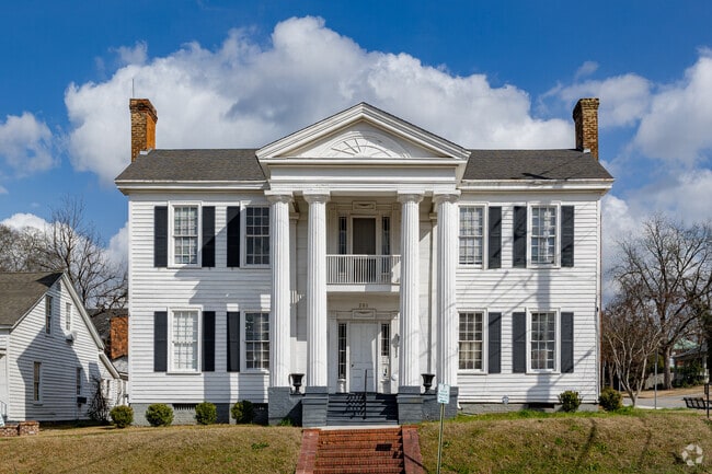 The John Marlor Art Center, one of three historic buildings comprising the Allied Arts Center, is a key cultural landmark in Milledgeville.