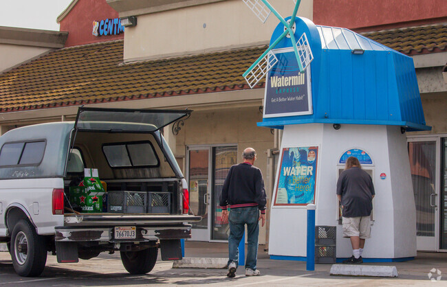 Residents get bottled water from local windmills in the City of WInton.