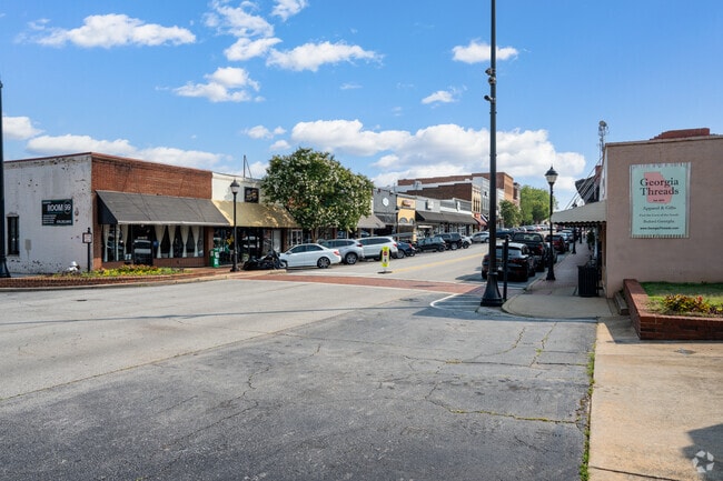 Buford's Historic Downtown has a street of walkable businesses.