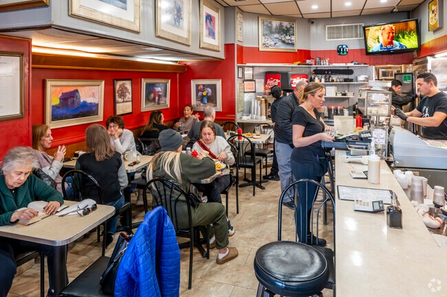The Chateau Coffee Shop in nearby Woodmere has breakfast and lunch options in a classic space.