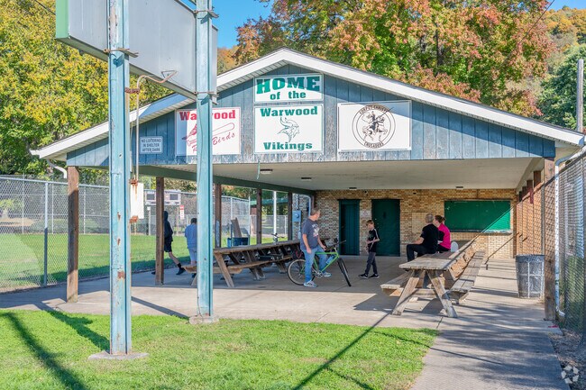 Garden Park in Warwood has a nice shelter locals use to rest or host birthday parties.