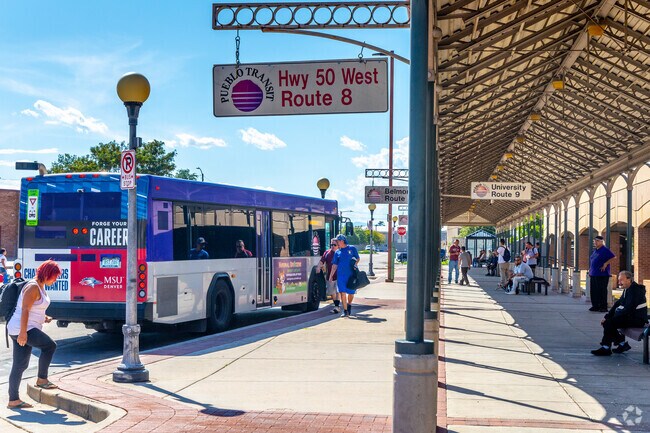 Pueblo Transit offers multiple bus stops around Regency for quick travel through the city.