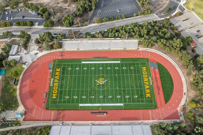 Moorpark High School has a state of the art football stadium and track.