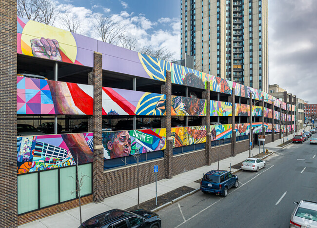Downtown Springfield is known for the murals alongside buildings.