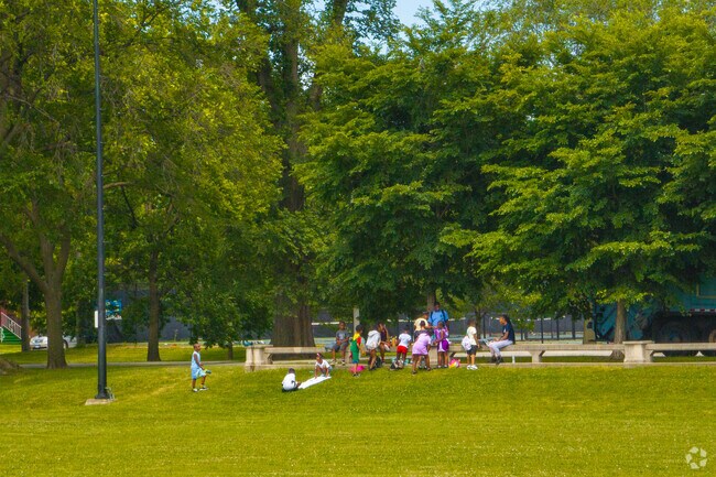 Tuley Park has a large lawn area perfect for picnics and gatherings.