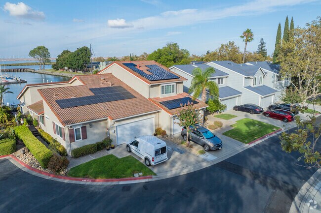 Two story townhomes are popular for families looking to live in Marina Park.