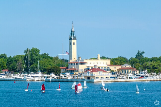 Children learn to sail at Grosse Pointe Yacht Club in Grosse Pointe.