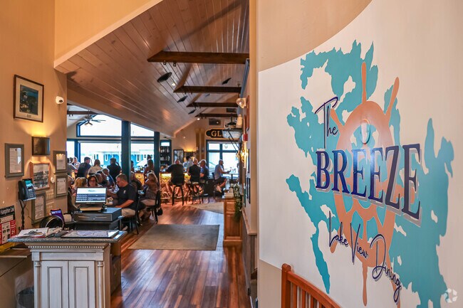 The Breeze in Gilford offers delicious food with an even better view of the NH lakes.