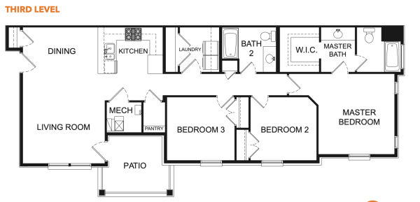 Condo A Third Level Floorplan