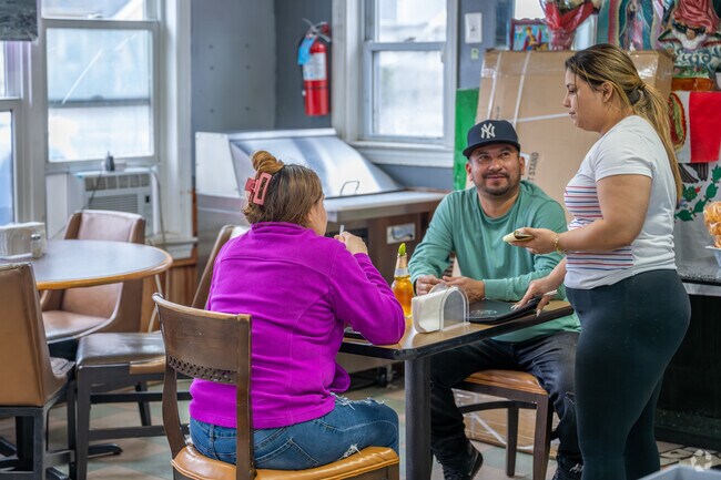 People dine at Azteca Restaurant Cantina on Baltimore Ave near Edmonston.