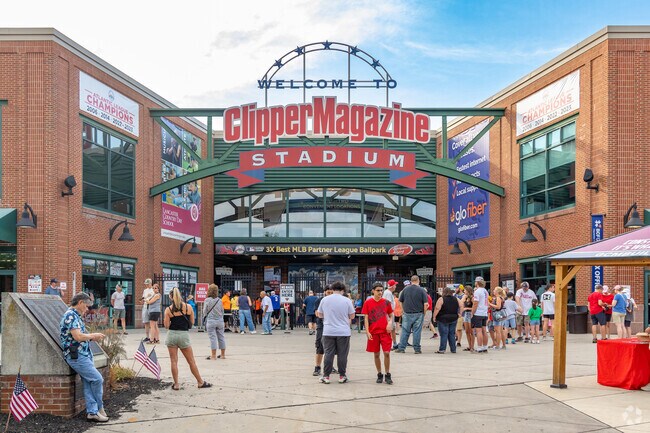 Voted best stadium by Ballpark Digest, Clipper Magazine Stadium is next to Chestnut Hill.