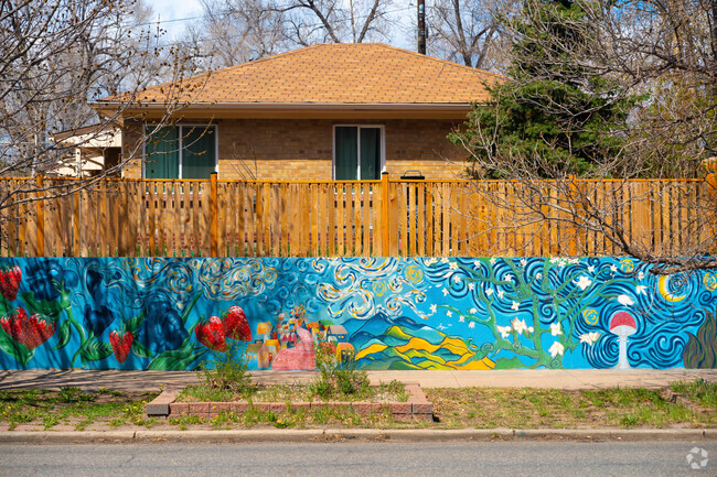The University neighborhood has a strong feeling of community, highlighted by local artists.